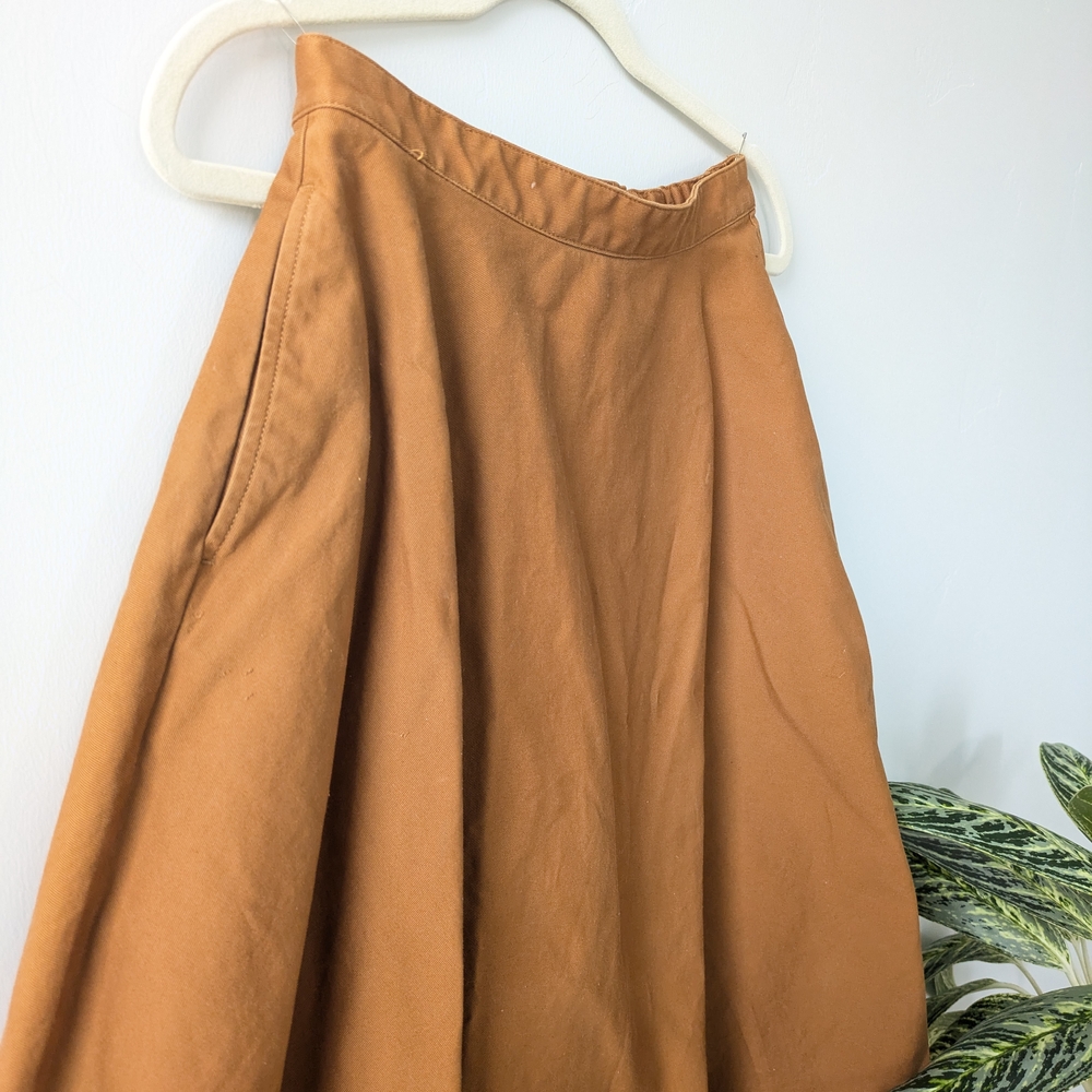 Uniqlo Elegant Tan Women's A Line Skirt - Picture 3 of 5